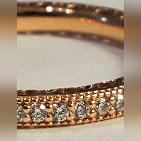 Authentic NEW Pandora Sparkle & Hearts Ring 14K RGP CZ - Picture 4 of 7